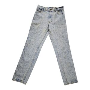 Vintage Lee Acid Wash Jeans 30x32 Made in USA High-Rise Straight-Leg Denim